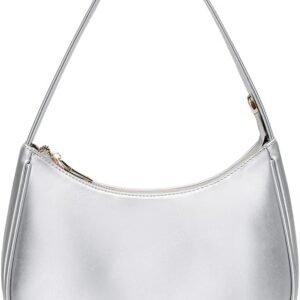 Shoulder Bags for Women, Cute Hobo Tote Handbag Mini Clutch Purse with Zipper Closure