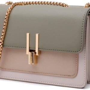 Color-Block Crossbody Bags for Women Leather Cross Body Purses Cute Designer Handbags Shoulder Bag Medium Size