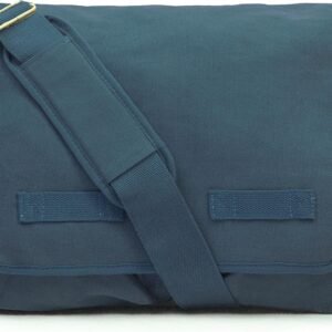 Classic Vintage Messenger Bag - Original Heavyweight Cotton Canvas Shoulder Bag with Upgraded Features